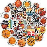100 Pcs Basketball Stickers Waterproof Stickers for Water Bottle Laptop Computer Skateboard Vinyl Basketball Party Favors Birthday Decorations Stuff Decals Sports Baseball Gifts for Boys