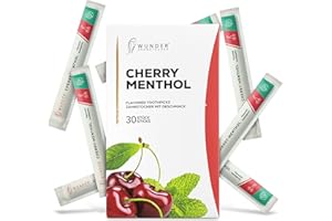 PERFEKTO24 Wonder Toothpick - Flavored Toothpicks - 30 Infused Toothpicks Single Pack - Fresh Breath On-The-Go - Cherry/Menthol
