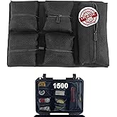 LAFENLIN UPGRADED Lid Organizer for Pelican 1500 Case [Max Space, Secure Gear] - 5-Pocket Mesh Panel for Photographers, Divers & Tactical Pros, Includes Screws & Hook and Loop, No More Loose Tools