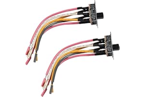 HQRP 2-Pack 6-Pin Ceiling Fan Slide Reverse Switch Compatible with Zing Ear ZE-209-22, SL13B, Canal SL13B-022, Well Tec DR74, Sun-Lite J-301, Shine Top LS-101H, UL Listed