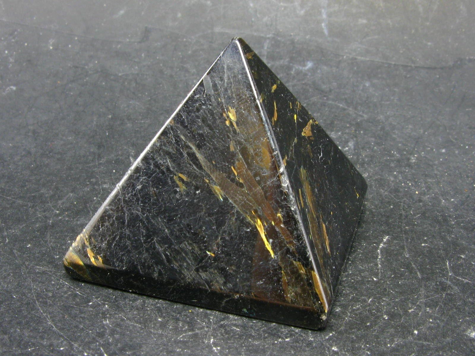 Nuumite Nuummite Pyramid From Greenland - 1.7" Base