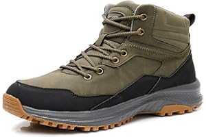UPSOLO Men's Winter Warm Snow Work Boots