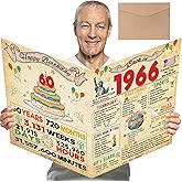 FANCYLUCKY Cool 60th Birthday Card Gifts for Women Men, Happy 60th Birthday Decoration for Mom Dad, Gifts for 60 Year Old Woman Man