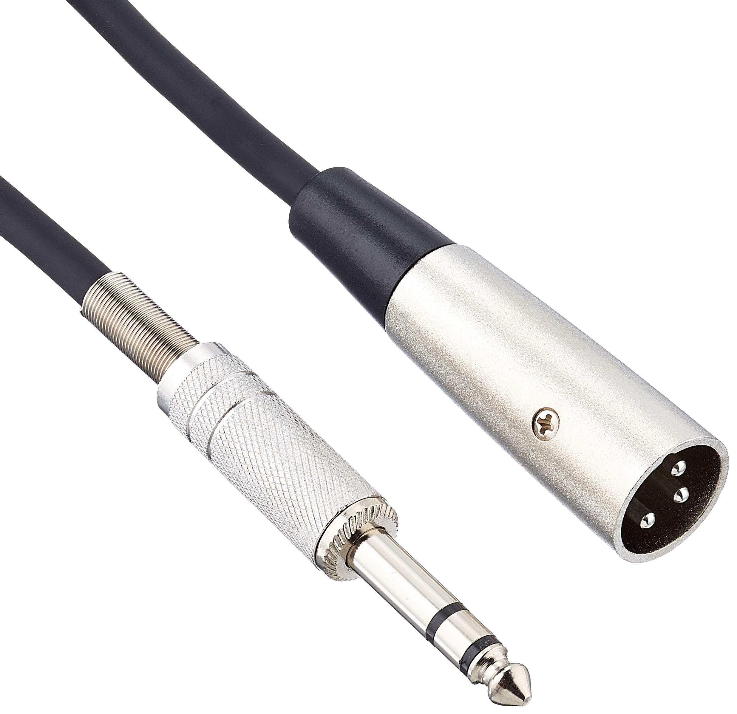 Pro Signal 6.35mm (1/4") Stereo Jack Plug to 3-Pin XLR Plug Lead, 3m Black - PSG01348