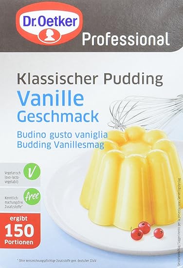 Dr. Oetker Professional Klassischer Pudding mit Bananen-Vanille, Puddingpulver
