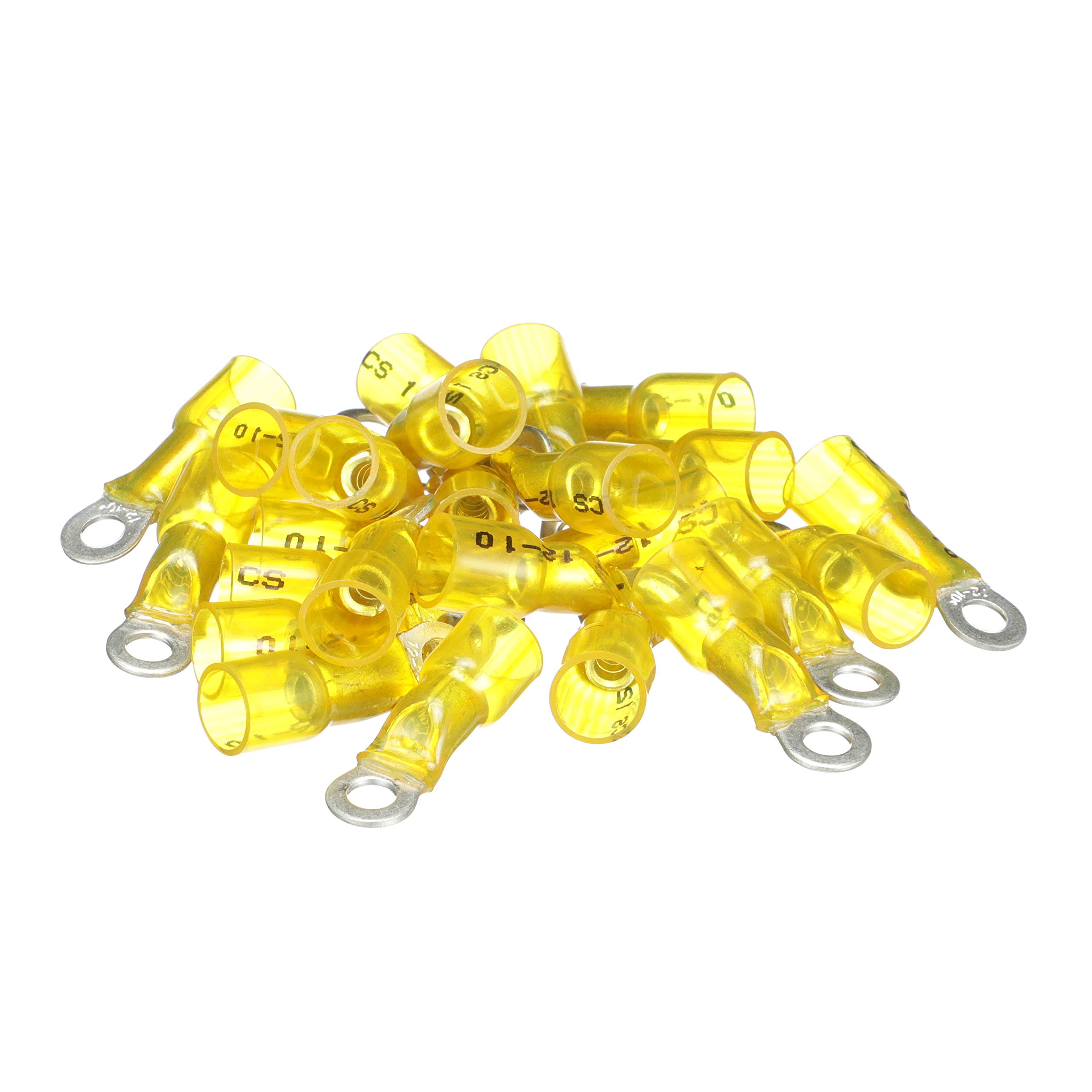Seachoice 50 – 60071 Connector Flat Eyelet Tubing, Yellow, 3.31 – 5.26 mm2 Buttonhole, 9.5 mm