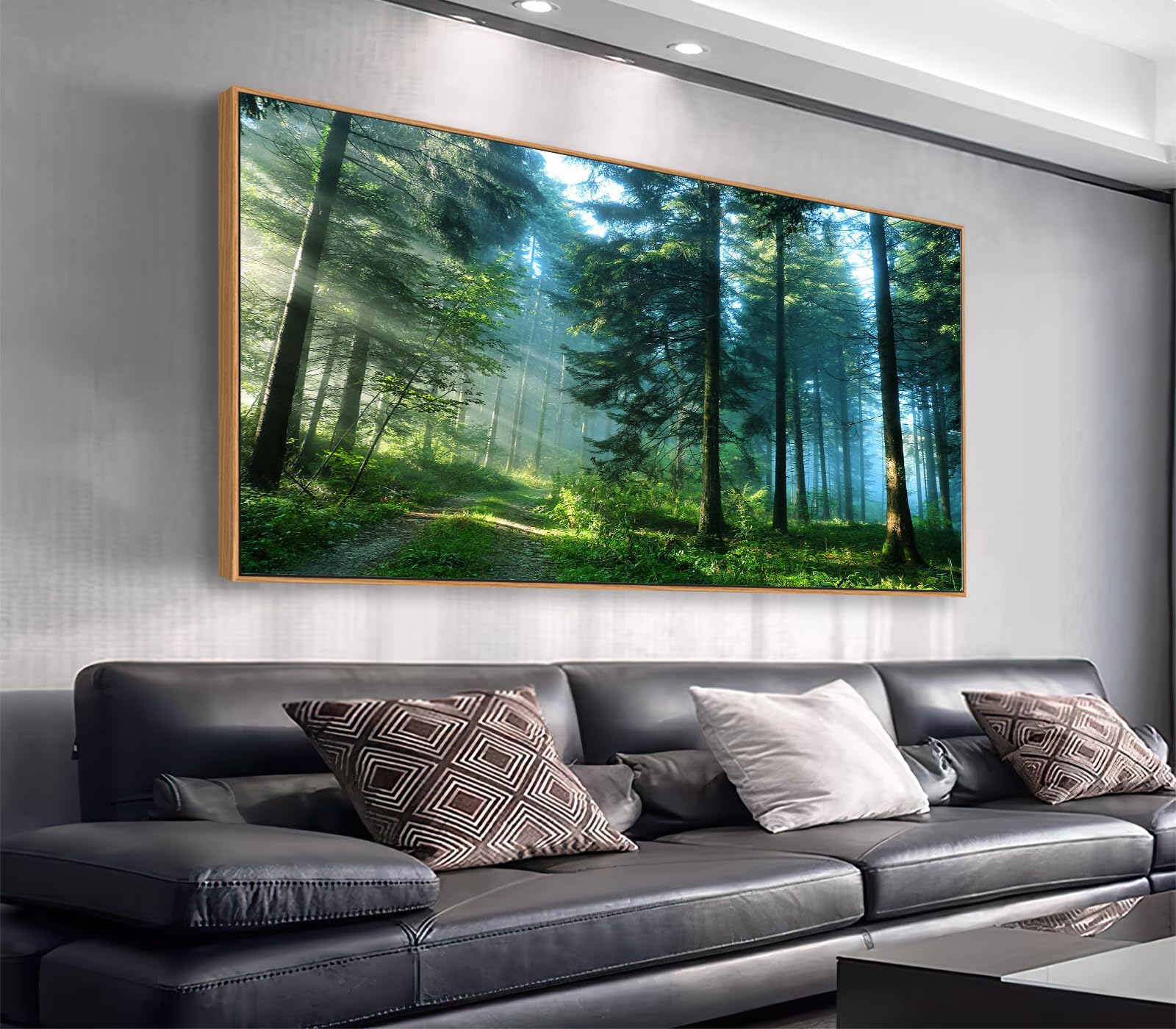 arteWOODS Green Forest Canvas Wall Art Living Room Wall Decor Large ...