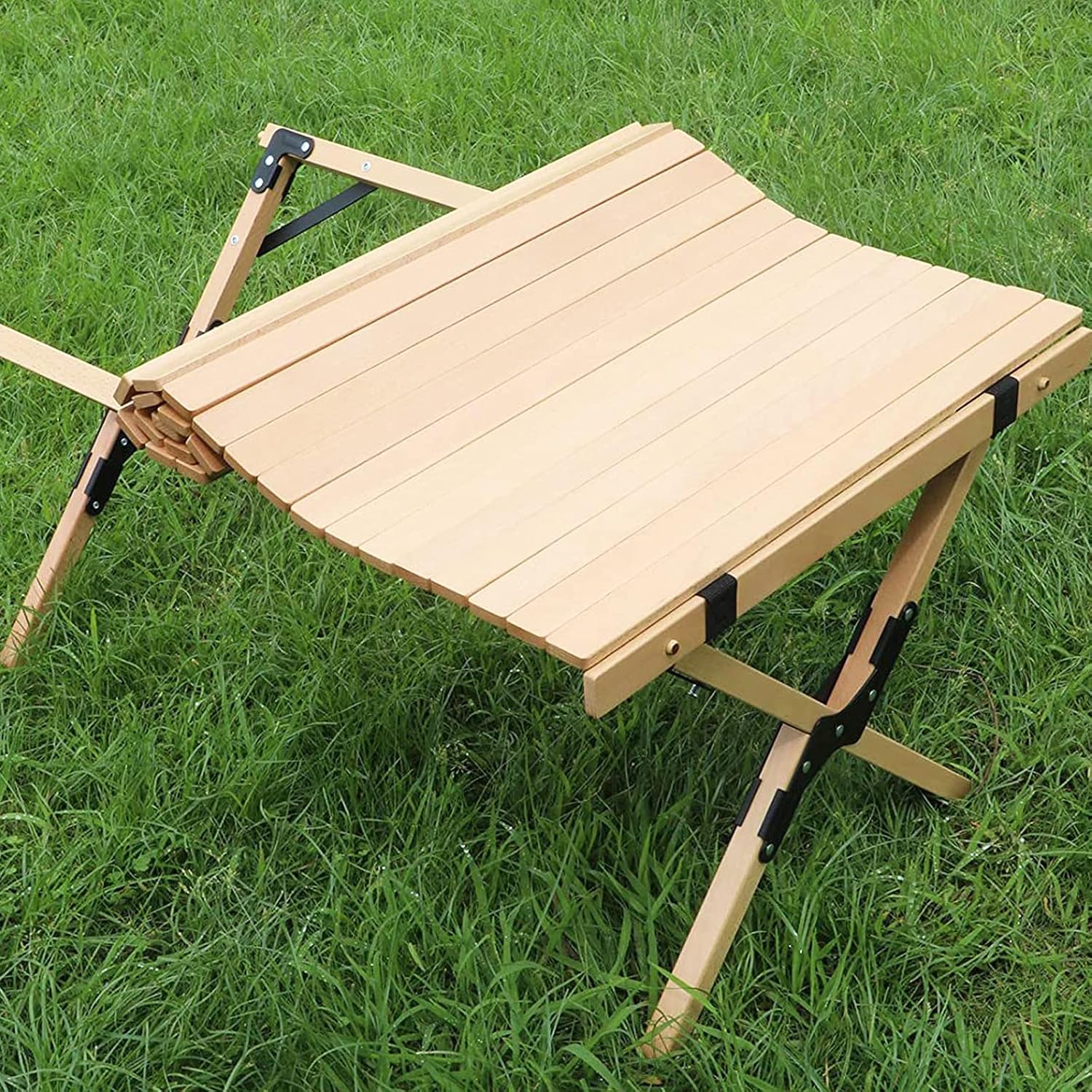 Pwigs Pretty&Popular Folding Table Portable Foldable Camping Outdoor Picnic Table Cake Roll Table for Picnic Camping Travel Garden(24''x24''): Kitchen & Dining