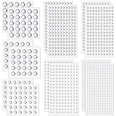 2032 Pieces Self Adhesive Face Gems Stick on, Cridoz Hair Gems Rhinestones Stickers Bling Jewels for Makeup, Crafts, Home Decor Scrapbooking Embellishments, 7 Sizes 3mm/4mm/5mm/6mm/8mm/10mm/12mm