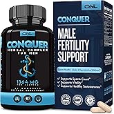 ONL Conquer Semen Volume Booster &amp; Male Fertility Supplements, 60 Ct | Sperm Count &amp; Motility Support - Libido &amp; Testosterone Booster for Men - with L-Arginine, Horny Goat Weed, Tribulus &amp; Maca