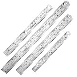 ZZTX Metal Straight Edge Ruler Set - Stainless