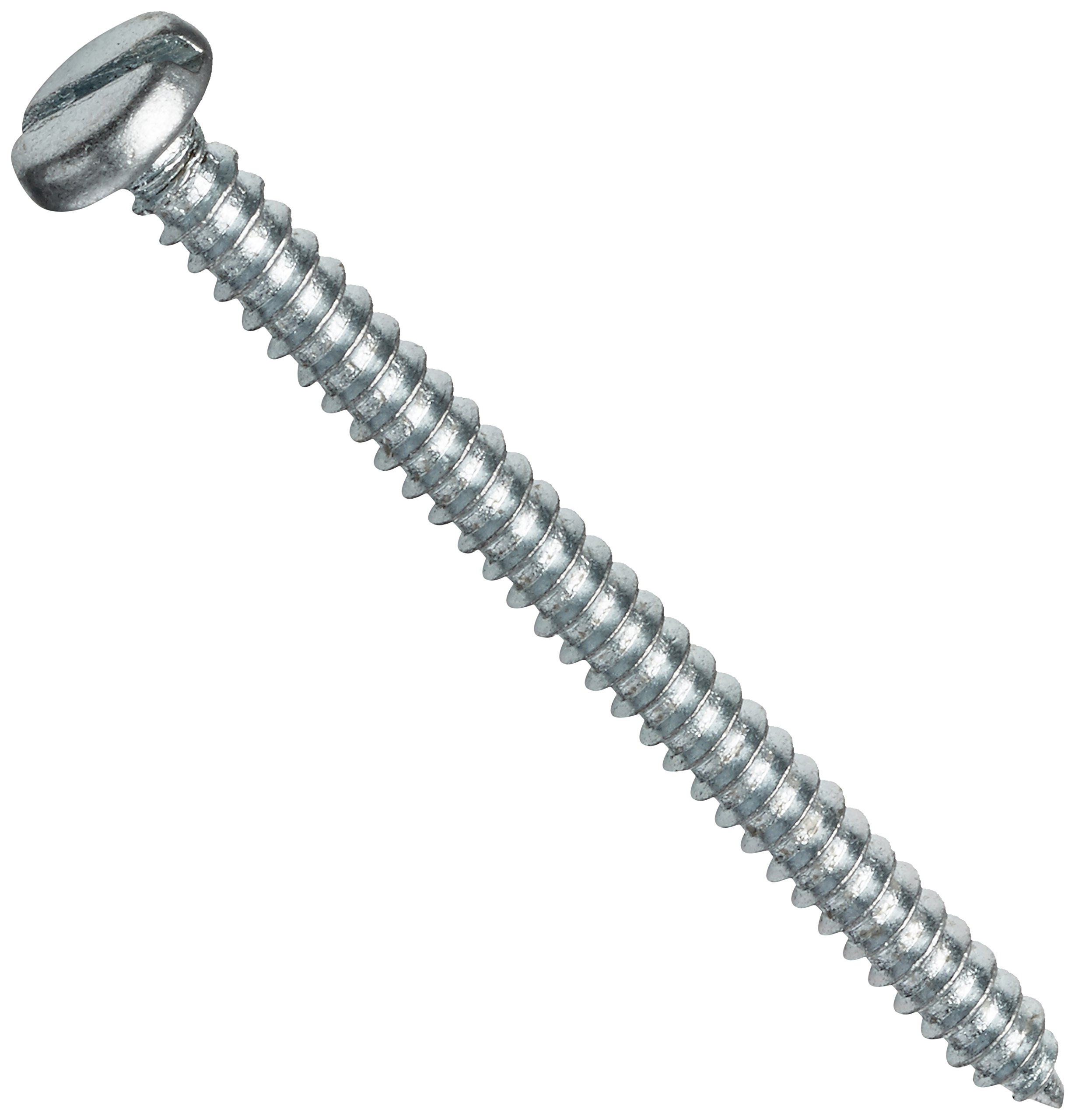 Merriway BH04312 (24 Pcs) Hardened Slotted Pan Head Self Tapping Screw for BZP Metal 8 x 2 inch - Pack of 24 Pieces