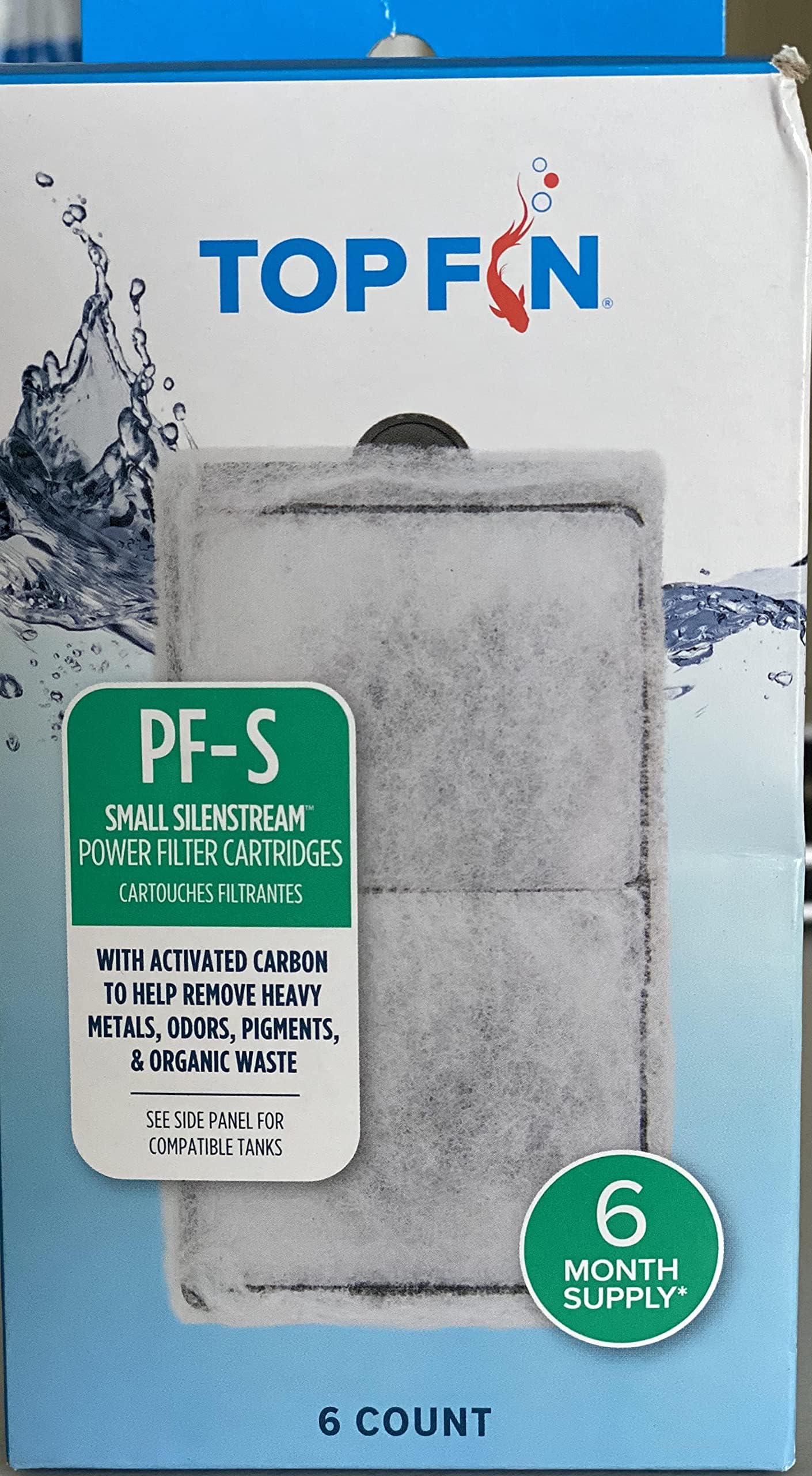 Top Fin Silenstream PFS Small Filter Cartridges (6 Count) Refill for