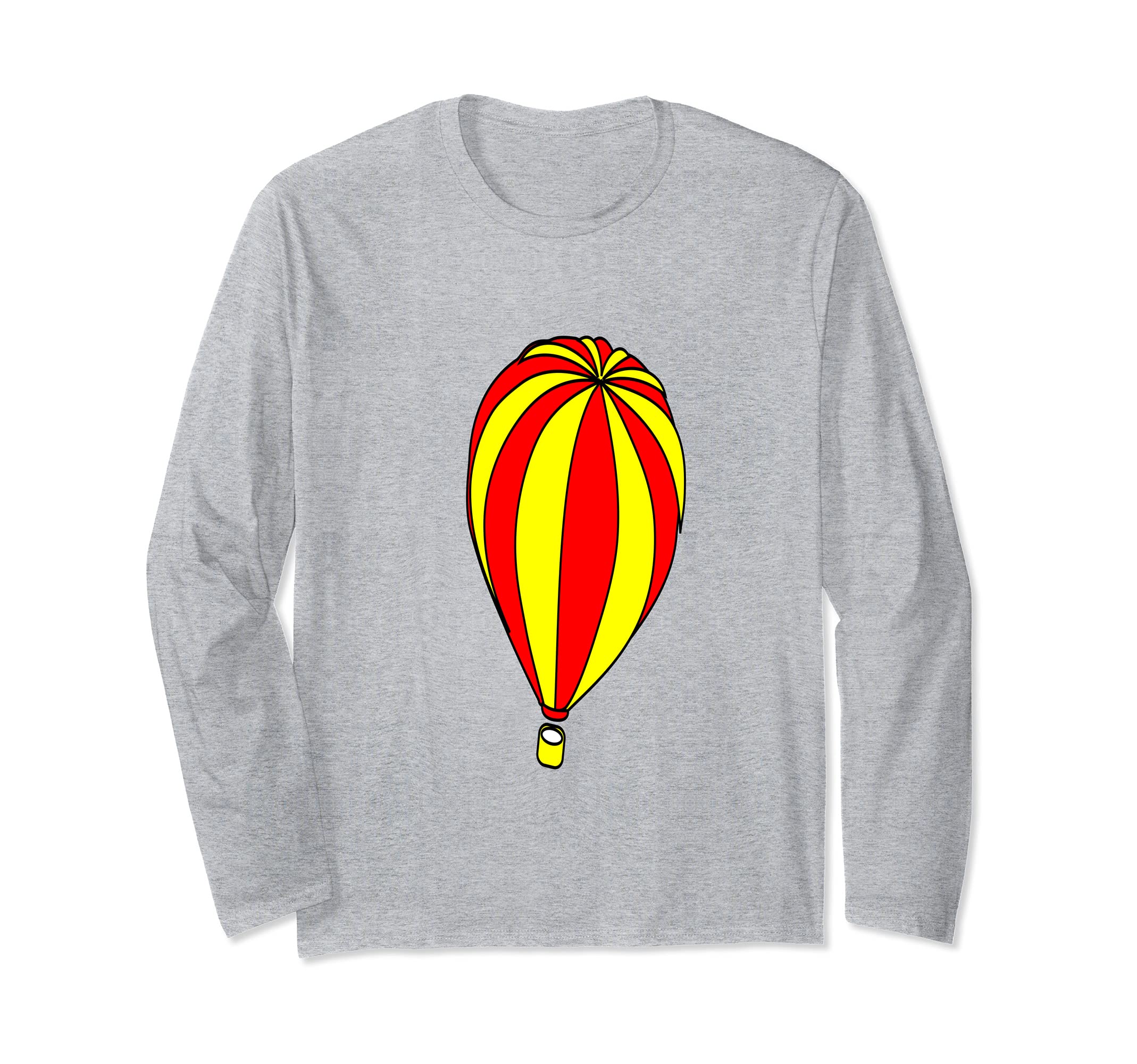 Hot Air Balloon Cartoon Long Sleeve T-Shirt — image 1
