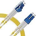 BEYONDTECH LC to LC Single Mode Fiber Patch Cable (Insensitive) - Duplex - 1M - UPC/UPC - 9/125um OS2 100G PureOptics Cable Series