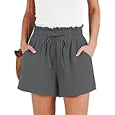 ANRABESS Shorts for Women Summer Casual High Waisted Wide Leg Drawstring Lounge Shorts Comfy 2026 Beach Vacation Clothes