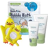 TruKid Eczema Bubble Podz with Eczema Cream & Bubble Glove – Gentle Bubble Bath and Skincare Set for Kids and Toddlers