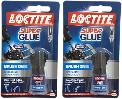 2 x Loctite Easy Brush Super Glue Adhesive Applicator 5g Fast Strong Clear