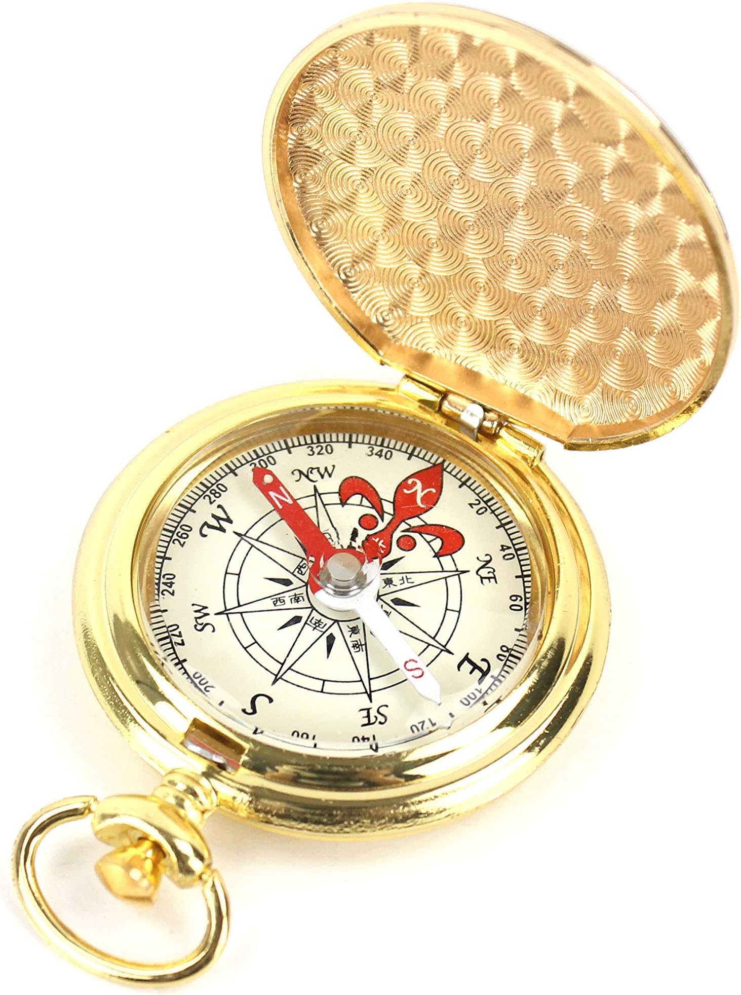DETUCK(TM Pocket Compass Gift Antique Compass Outdoor, Vintage Copper Brass Compass, Magnetic Compass Survival Compass for Men,Women,Kids,Children,Camping,Hiking,Boating, etc.(G-11)