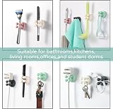 Zayin Silicone Toothbrush Holders 4pcs Multi-Function Wall Hooks view 3