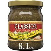 Classico Sauce &amp; Spread, Signature Recipes Basil Pesto, 8.1 oz | Traditional Basil Pesto Sauce, Authentic &amp; Flavorful, a Versatile Pesto for Pasta, Sandwiches or Homemade Pizza