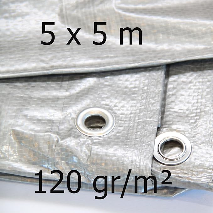 Abdeckplane rechteckig 120gr/m² 5 x 5 m 57237-1