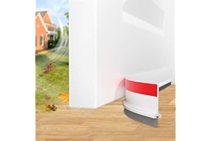 SYIPO Door Draft Stopper Under Door Draft Blocker, 2 Pack 39" Adjustable Insulator Door Sweep Weather Stripping Noise Stopper | Reduction Window Breeze Blocker Door Seal with Brush, White