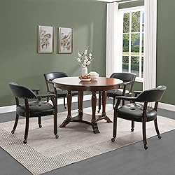 JESONVID Dining Chair with Casters Set of 4, Accent