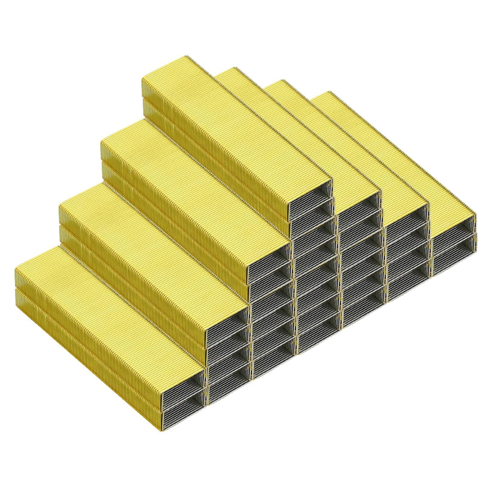 PATIKIL Staples for Stapler, 2 Pack(1000Pcs Per Pack) 26/6 Standard 1/4 Inch Length Staples Jam Free for Home Office Supplies, Yellow