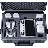 Lykus Titan MM510 Waterproof Hard Case for DJI Mini 5 Pro and RC2/RC-N3, Support 7 Batteries and RC Lanyard [CASE ONLY]