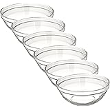 Duralex Made In France Lys Stackable Glass Bowl (Set of 6), 1.5 quart, Clear