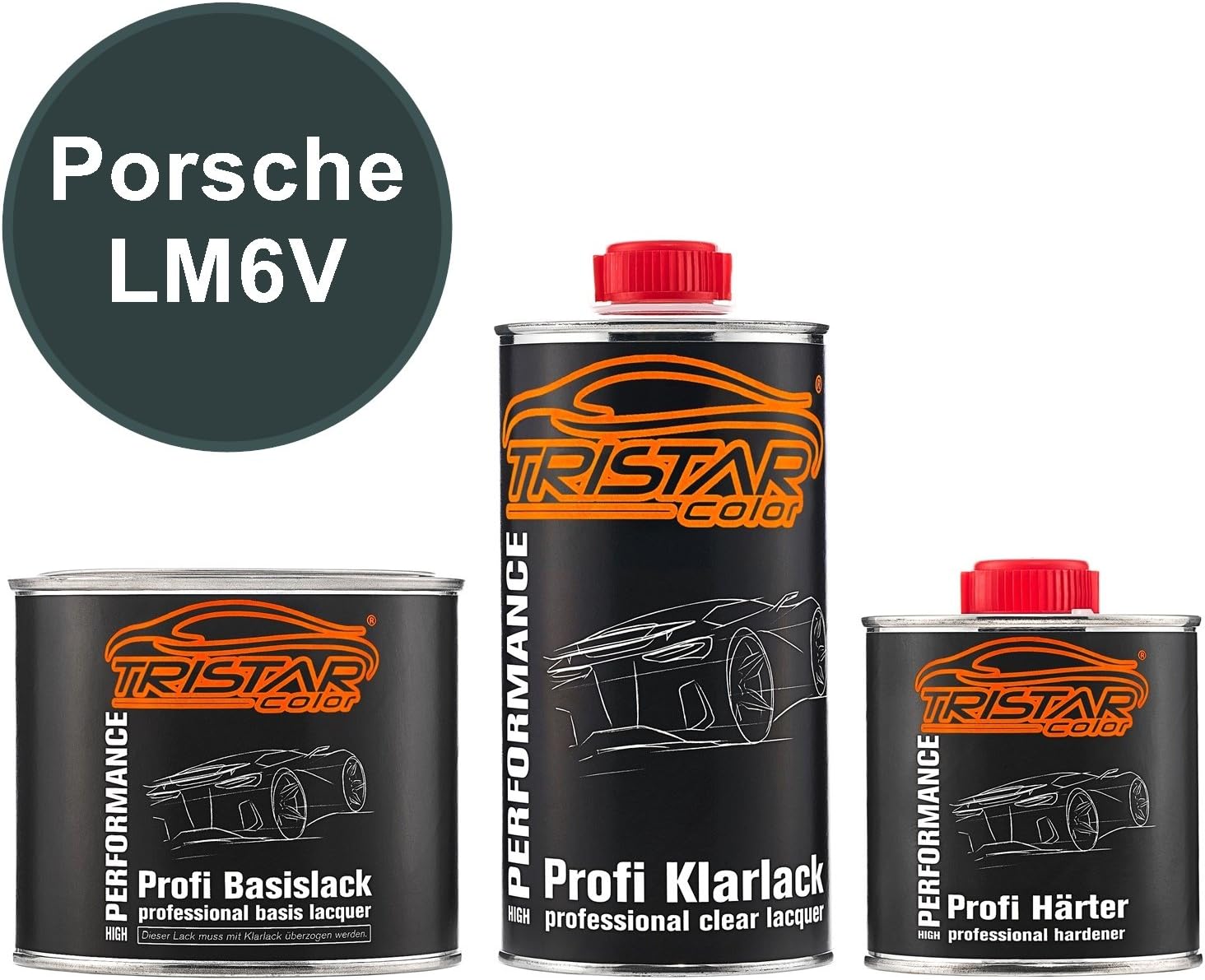 Vernice Per Auto TRISTARcolor RAL 6005 Moosgrün - 2K Lucida, 0.75 Litri Con Indurente, Made In Germany