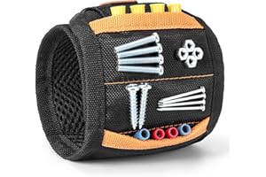 Vastar Magnetic Wristband, Tool Belt with 5 Powerful Magnets for Holding Screws, Nails, Bolts, Drill Bits, Fasteners, Scissors, and Other Small Tool for DIY, Boyfriend, Husband, Father, Men Gifts Tool