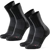 DANISH ENDURANCE Warm Running Socks, Winter Running Socks, Anti-Blister Cushioning, Merino Wool, Women & Men, 2 Pack