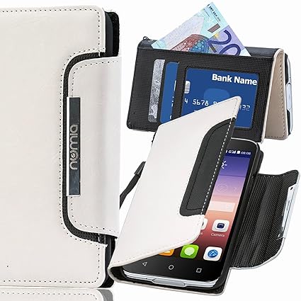 Huawei G8 Hülle, numia Handyhülle Handy Schutzhülle [Book-Style Handytasche mit Standfunktion und Kartenfach] Pu Leder Tasche