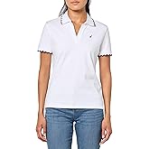 Nautica Women's Short Sleeve Scalloped Polo