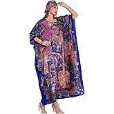 KARACHIC BY NF Women Kaftan Dress African Kente Print Caftan Maxi Dresses Casual wear, Lounge wear, Cover Up With Headwrap