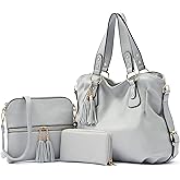 Qiyuer Purses And Wallets Set For Women Tote Handbags Large Hobo Bag Purse With Wallet 3PCS | Large, Purse With Wallet, 3PCS