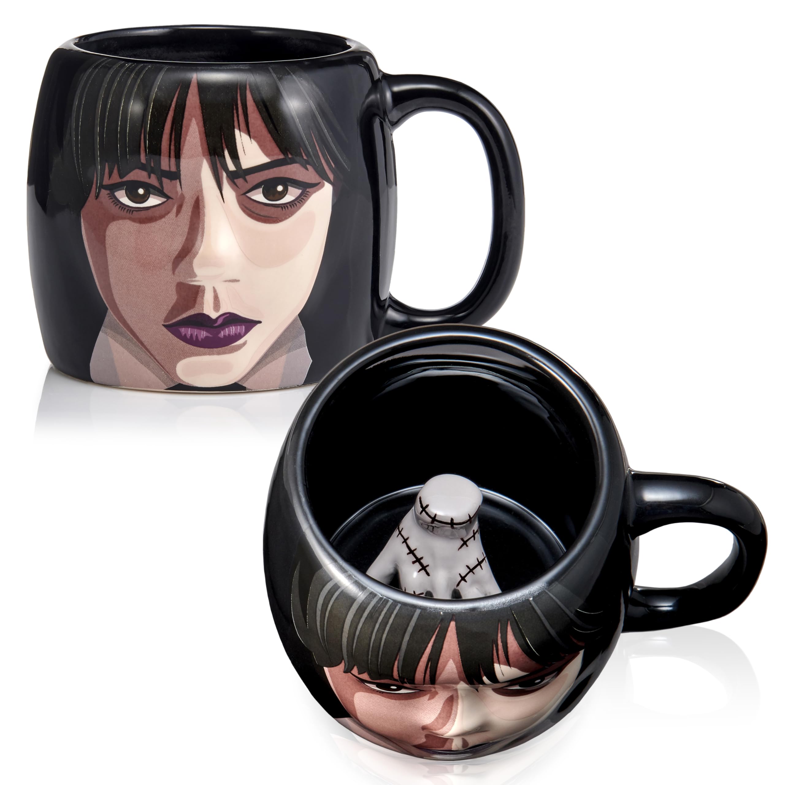 WOW! STUFF Wednesday and Thing 3D Giftable Mug | Mystery Thing inside | Official Wednesday Merchandise, Collectibles, Toys and Gifts | For Teens, Tweens and Adults