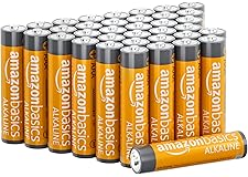 Amazon Basics 36 Pack AAA High-Performance Alkaline Batteries, 10-Year Shelf Life, Easy to Open Value Pack