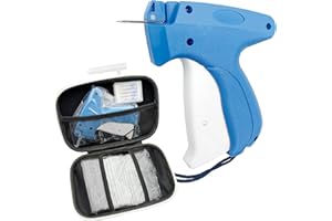 LIUMAI 1608Pcs Tagging Gun for Clothing with Case, Standard Price Tagging Gun with 6 Needles and 1600pcs 1" Barbs Fasteners, Standard Retail Price Tag Attacher Gun Kit for Clothes Labeler