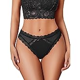 Avidlove Womens Underwear Sexy Thongs Floral Lace Bikini Panties Criss Cross Back Splice Tangas 1-3 Packs