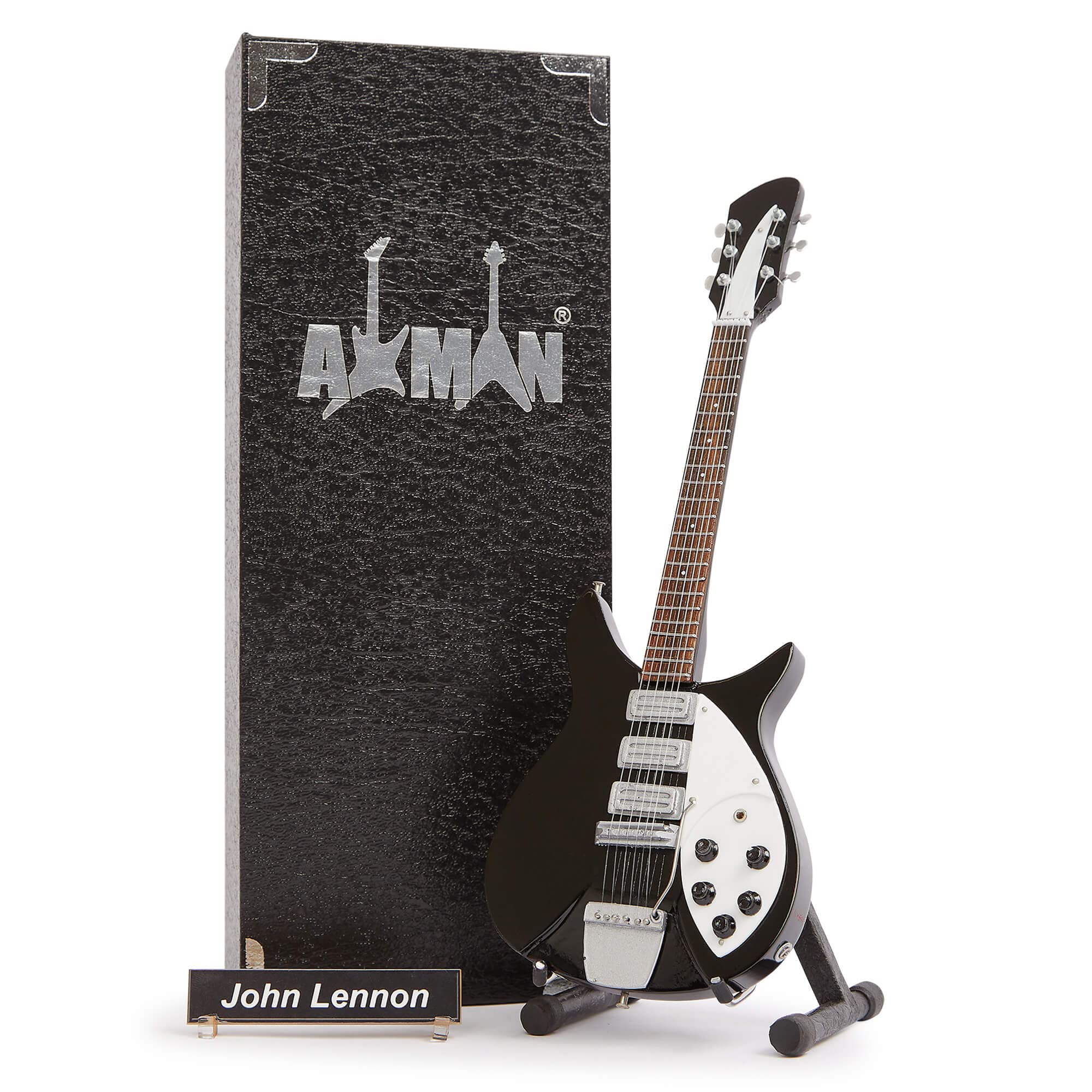 Axman, John L (The Beatles) - Miniature Guitar Replica - Music Gifts - Handmade Ornamental 1/4 Scale - Includes a Display Box, Name Tag and Miniature Guitar Stand — image 1