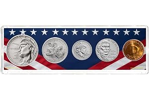2026 D Birth Year Coin Set in American Flag Holder - Denver Mint (D) - Dual Dated Coins - Semiquincentennial Coin Collection SemiQ Uncirculated