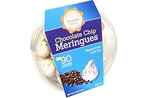 Krunchy Melts Original Meringue Cookies | Chocolate Chip Flavor | Only 90 Calories Per Serving | Low Fat, Gluten Free, Dairy Free (4 Oz)