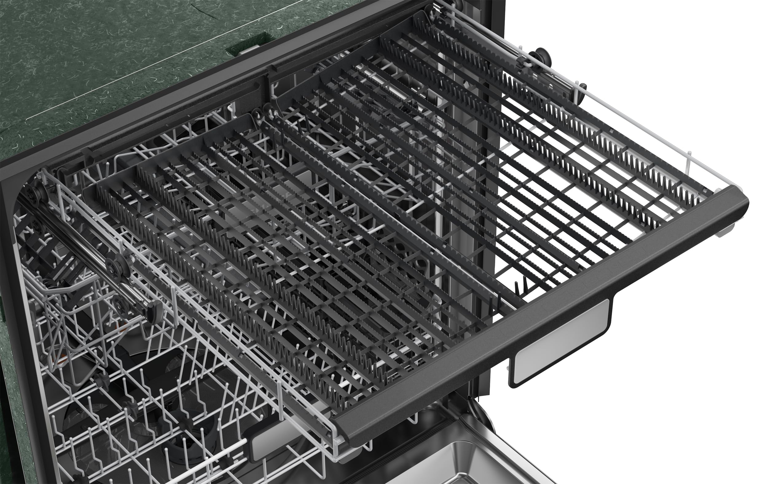 Sharp SDW6726MS 24-inch Stainless Steel Dishwasher, 47 dB Library Quiet, Third Rack, Power Wash Sprayer, 12 Place Settings,