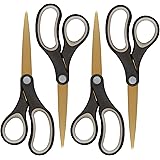 Basix 55848 4-Pack 8" Scissors with Titanium Bonded Blades, 4 Count