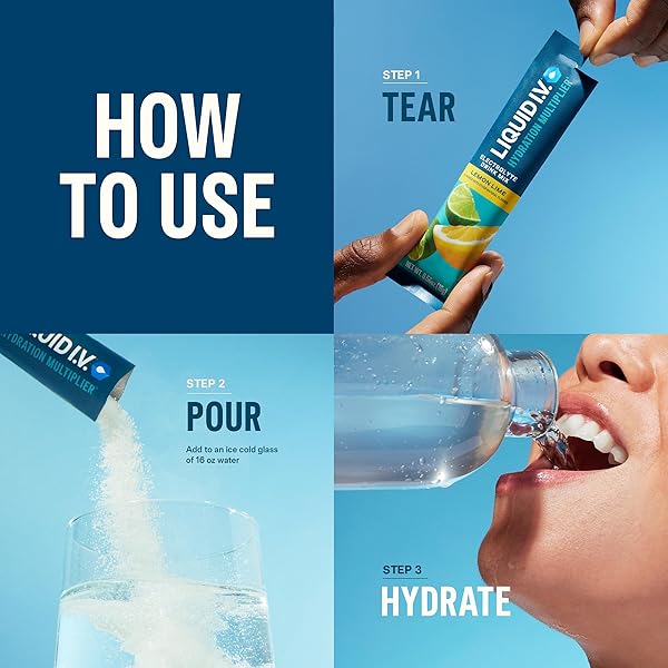 LIQUID I.V.® HYDRATION MULTIPLIER – LEMON LIME | ELECTROLYTE POWDER DRINK MIX | 1 PACK (16 SERVINGS)