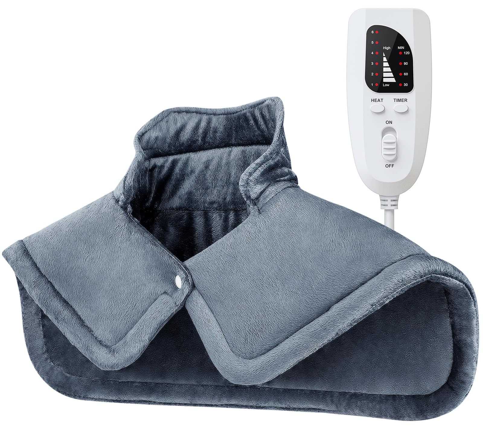 Photo 1 of NIUONSIX Heating Pad for Neck and Shoulder Birthday Christmas Gifts for Women Men Mom Dad Weighted Heated Pad for Pain Relief 6 Heat Settings 2H Countdown