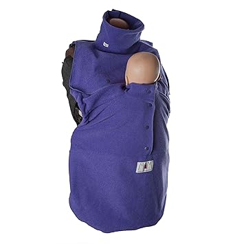 manduca by MaM Cold Weather Insert (Fleece Cover) > Dark Iris < Tragecover & Schalkragen für Zwei (Baby & Mutter/Vater), auch